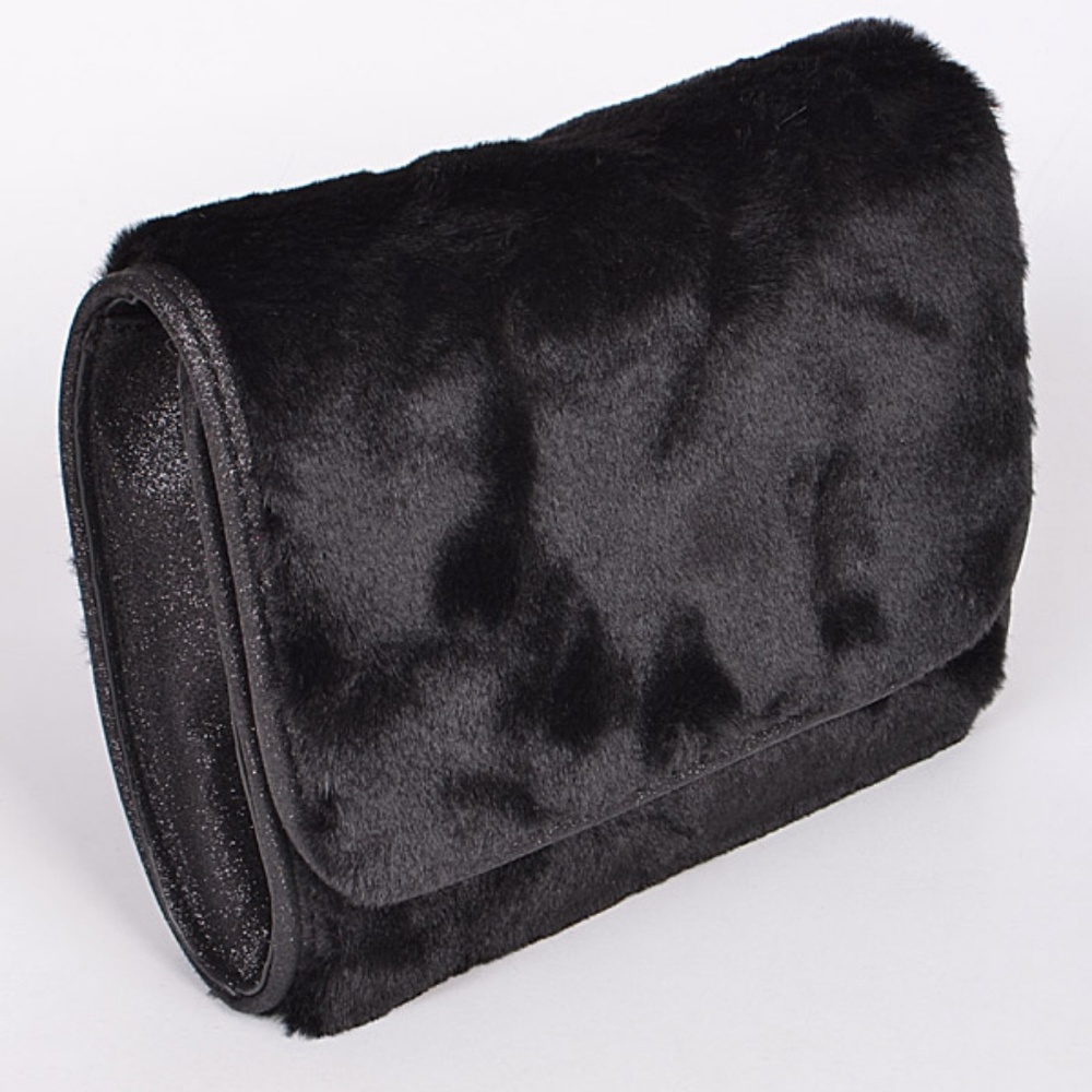 Faux Fur hobo crossbody clutch bag NWT - Picture 2 of 7